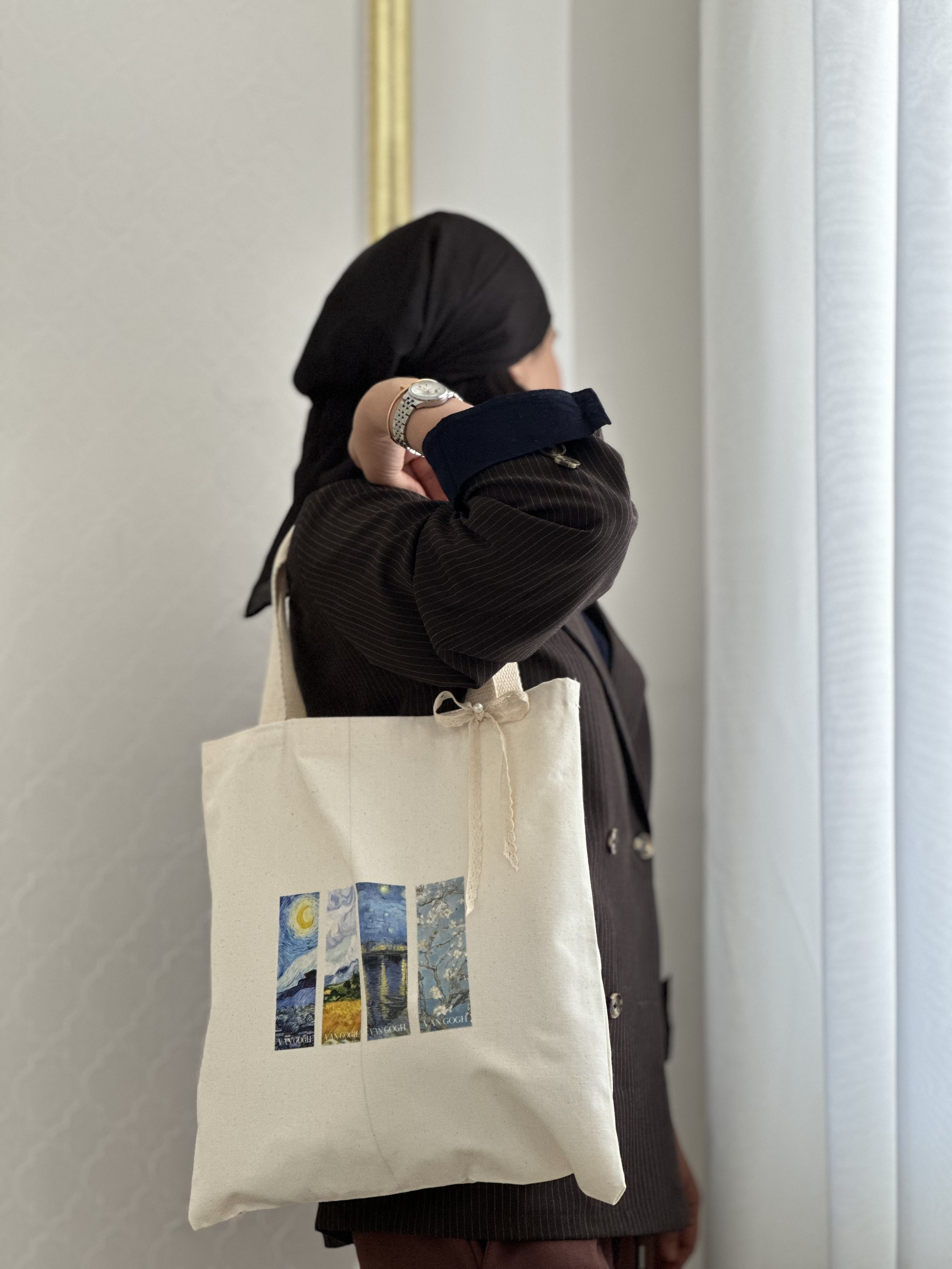 توتبگ دخترانه دستساز پارچه ای مدل آسمان